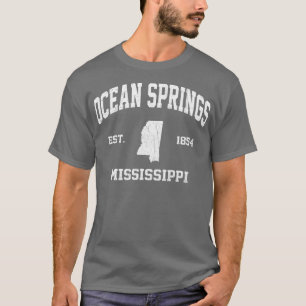 Ocean Springs Mississippi MS vintage State Athleti T-Shirt