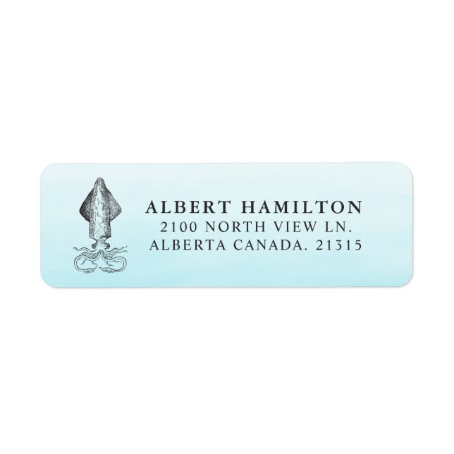 Ocean Squid | Personalised Return Address (Front)