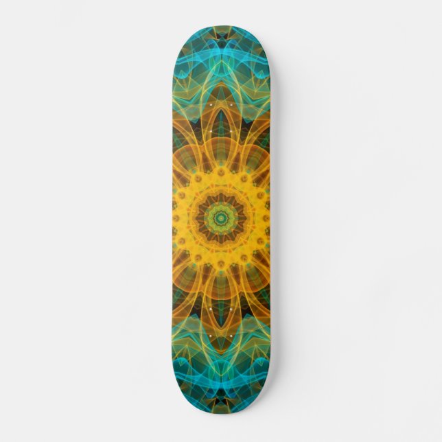 Ocean Star Mandala Skateboard (Front)