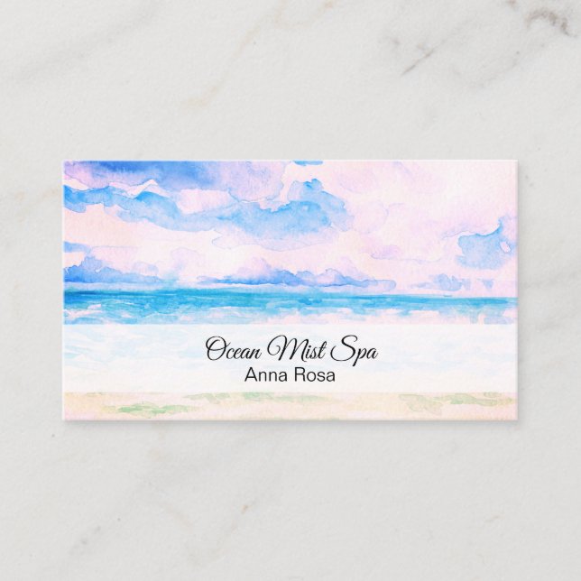 *~* Ocean Starfish Beach Travel Event Planner Business Card (Front)