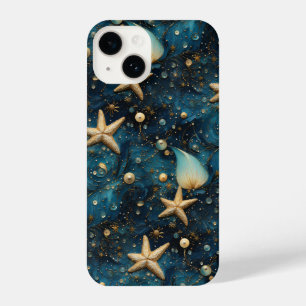 Ocean Starfish Pattern iPhone 14 Slim Fit Case