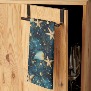 Ocean Starfish Pattern Kitchen Towel
