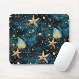 Ocean Starfish Pattern Mouse Pad