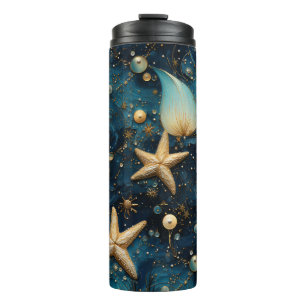 Ocean Starfish Pattern Thermal Tumbler