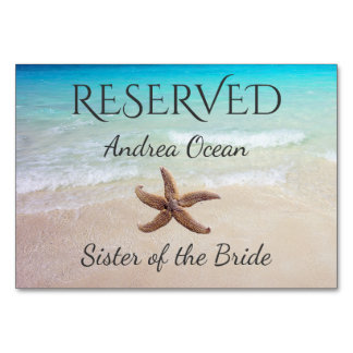 Ocean Starfish Reserved Wedding Seating Table Number