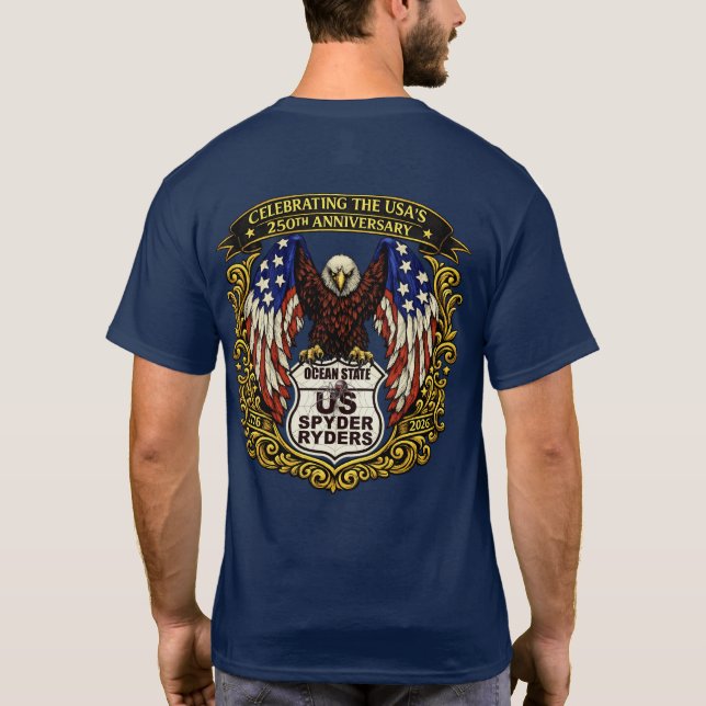 Ocean State Chapter - Eagle USA250 2s T-Shirt (Back)