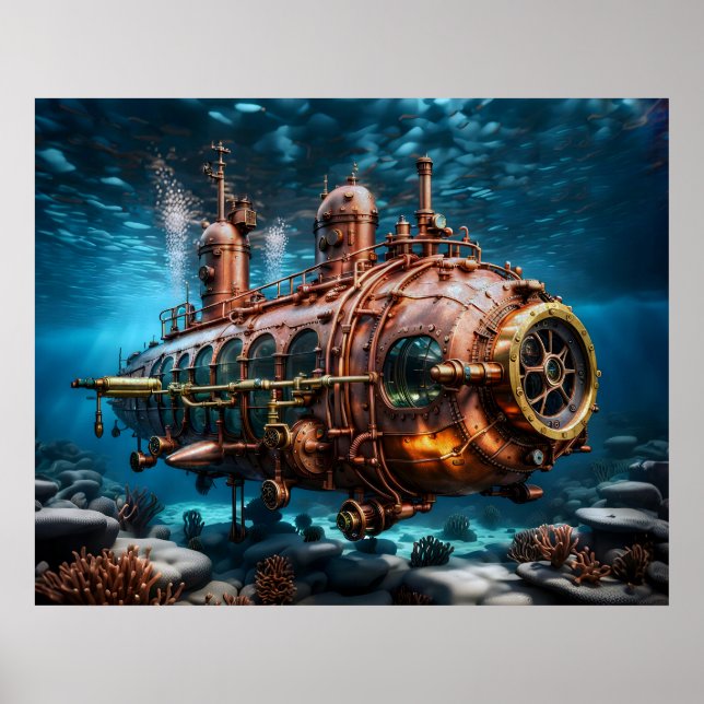 Ocean Steampunk Poster (Front)