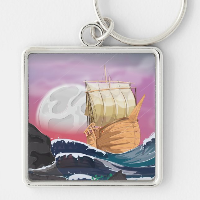 Ocean Storm Key Ring (Front)