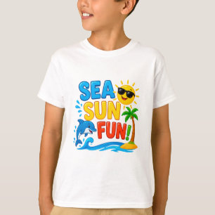 ☀️ Ocean Summer Graphic For Beach Kids 🌊 T-Shirt