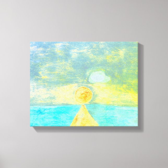 Ocean Sun Canvas Print (Front)