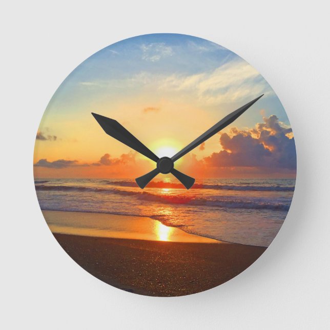 Ocean Sun Round Clock (Front)