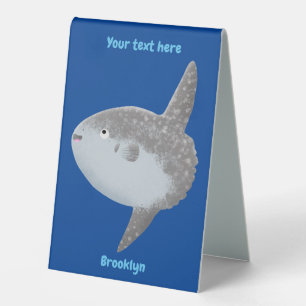 Ocean sunfish mola mola cute cartoon 