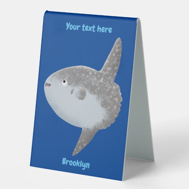 Ocean sunfish mola mola cute cartoon  (Front)