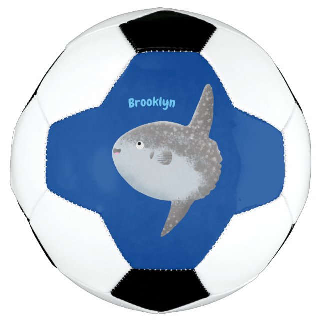 Ocean sunfish mola mola cute cartoon football (Front)