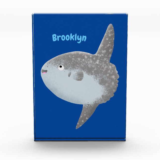 Ocean sunfish mola mola cute cartoon photo block (Front)