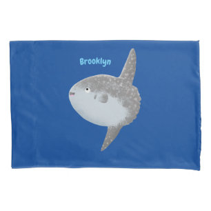 Ocean sunfish mola mola cute cartoon  pillowcase
