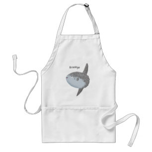 Ocean sunfish mola mola cute cartoon  standard apron
