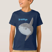 Ocean sunfish mola mola cute cartoon