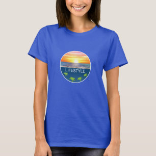 Ocean sunrise and sea turtles lifestyle T-Shirt