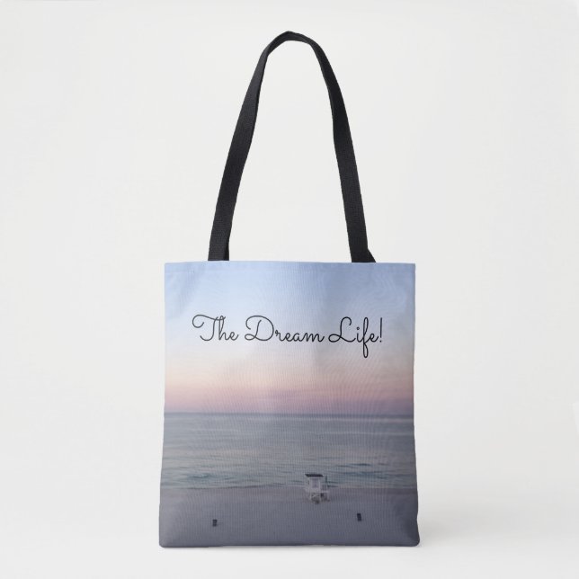 Ocean Sunrise Beach Tote Bag (Front)