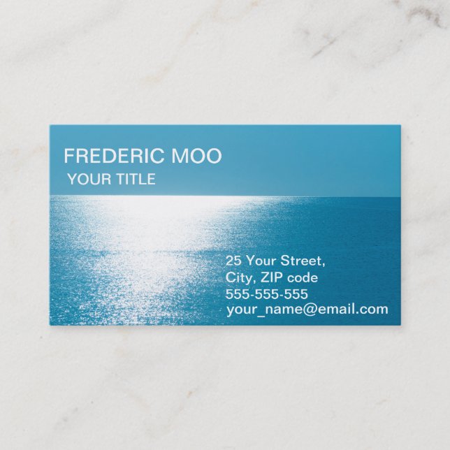Ocean sunrise business card (Front)
