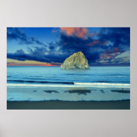 Ocean sunrise landscape art