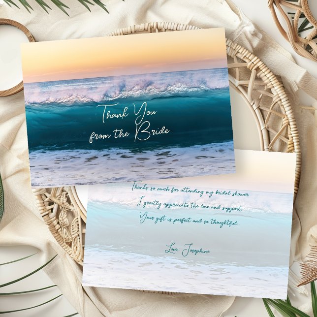 Ocean Sunrise Shower Thank You From Bride (Creator Uploaded)