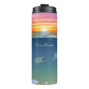Ocean Sunrise & Turtles Thermal Tumbler
