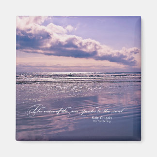 Ocean Sunrise with lovely Kate Chopin quote Magnet