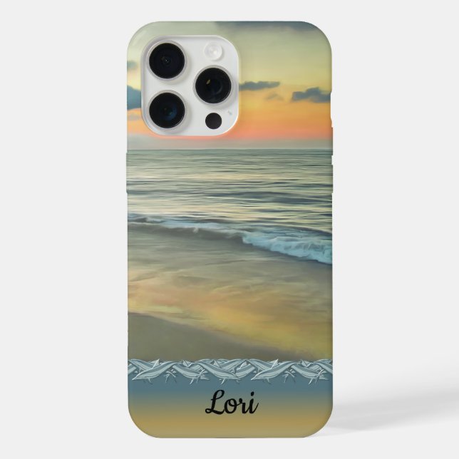 Ocean Sunset 0735 iPhone Case (Back)