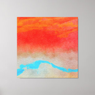 Ocean Sunset Abstract Canvas Print