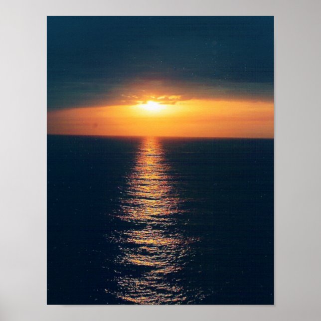 Ocean Sunset-Add Text Poster (Front)