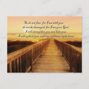 Ocean, Sunset and Bible Verse Postcard