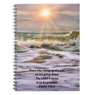 Ocean Sunset Art Bible Verse Journal