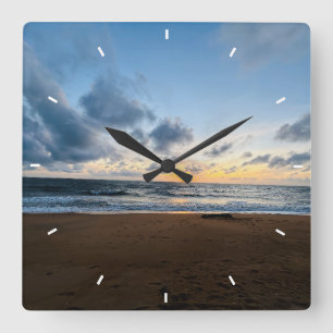 Ocean Sunset Beach Wall Clock Coastal Nature