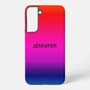 Ocean Sunset Blue Purple Red Art Blend Add Name Samsung Galaxy Case