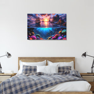 Ocean Sunset Canvas Art