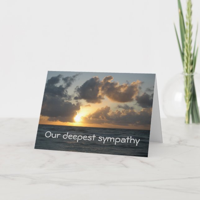 Ocean sunset card (Front)