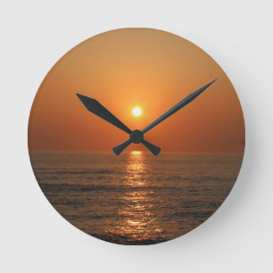 Ocean Sunset Clock