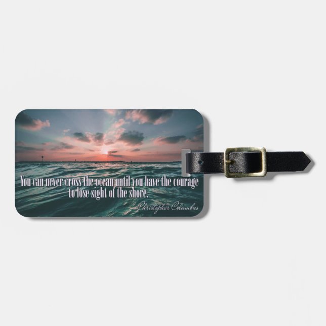 Ocean Sunset custom luggage tag (Front Horizontal)