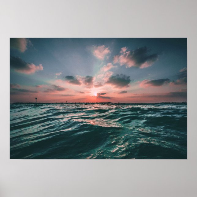 Ocean Sunset custom poster (Front)