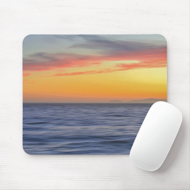 Ocean Sunset Deep Blue Water Mouse Pad (With Mouse)