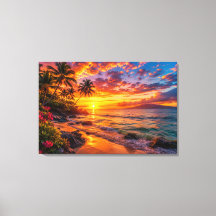 Ocean Sunset Escape Canvas Print