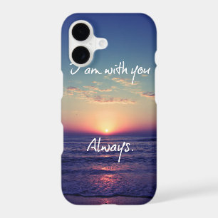 Ocean Sunset: I am with you always Bible Verse