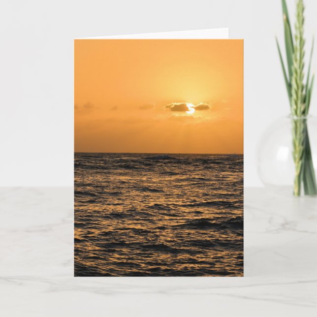 Ocean Sunset in Hawaii Card (Front)