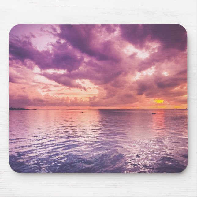 Ocean Sunset Inspirational Mouse Mat (Front)