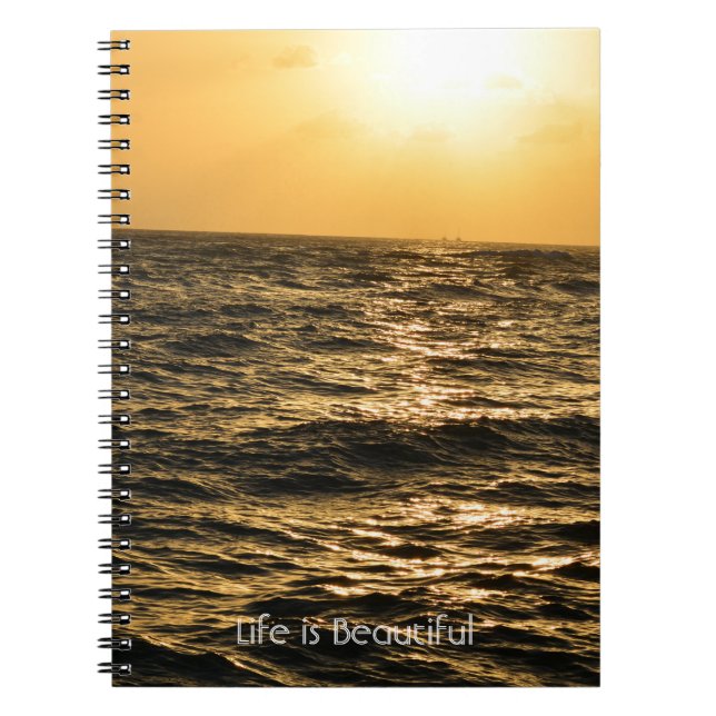 Ocean Sunset Kauai (my photography) Notebook (Front)