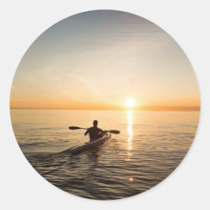 Ocean Sunset Kayak Canoe Stickers