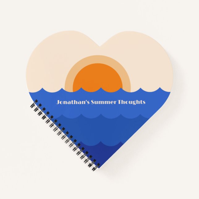 Ocean sunset minimalist scene notebook (Front)