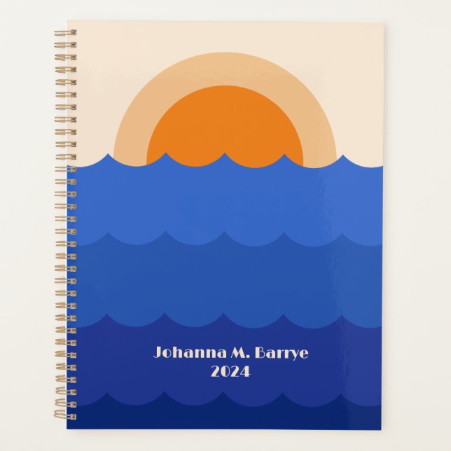 Ocean sunset minimalist scene  planner (Front)